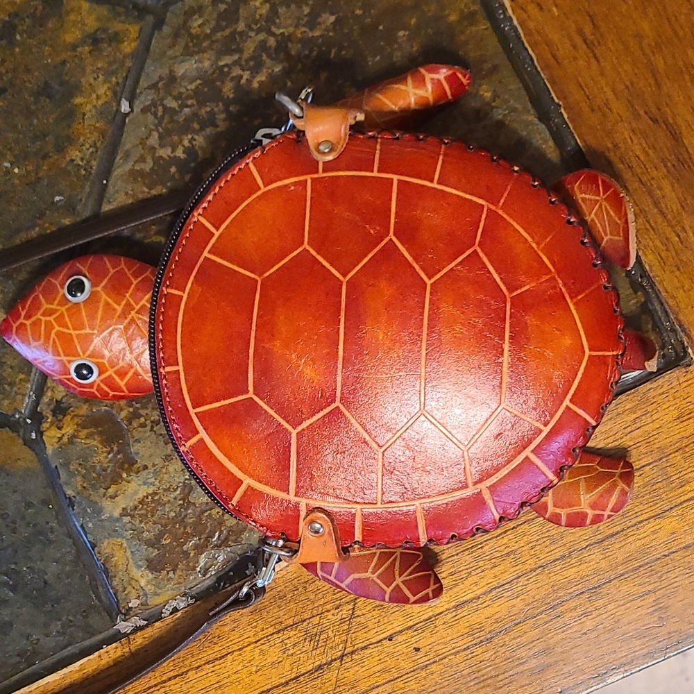 Leather Turtle purse